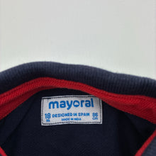 Load image into Gallery viewer, Boys Mayoral, navy cotton polo shirt top, wash fade, FUC, size 1-2,  