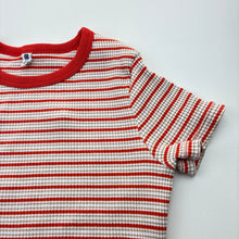 Load image into Gallery viewer, Girls Uniqlo, striped ribbed tee / top, FUC, size 5-6,  
