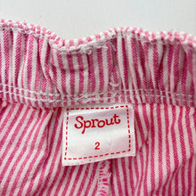 Load image into Gallery viewer, Girls Sprout, cotton shorts, elasticated, mark on back, FUC, size 2,  