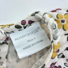 Load image into Gallery viewer, Girls Marquise, floral crinkle cotton long sleeve dress, GUC, size 1, L: 40cm