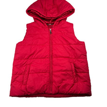 Load image into Gallery viewer, Unisex Fox &amp; Finch, red hooded puffer vest / jacket, GUC, size 7,  