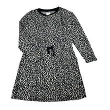 Load image into Gallery viewer, Girls Target, animal print stretchy long sleeve dress, mark on chest, FUC, size 5, L: 56cm