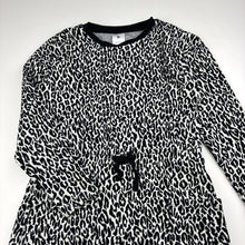 Load image into Gallery viewer, Girls Target, animal print stretchy long sleeve dress, mark on chest, FUC, size 5, L: 56cm