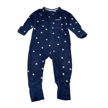 Load image into Gallery viewer, Unisex Bonds, navy terry zip wondersuit / zippy / romper, wash fade, FUC, size 00,  