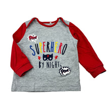 Load image into Gallery viewer, Boys Tu, cotton long sleeve pyjama top, superhero, FUC, size 0,  