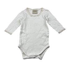 Load image into Gallery viewer, Girls Marquise, white cotton bodysuit / romper, GUC, size 000,  