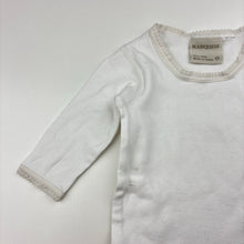 Load image into Gallery viewer, Girls Marquise, white cotton bodysuit / romper, GUC, size 000,  