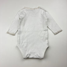 Load image into Gallery viewer, Girls Marquise, white cotton bodysuit / romper, GUC, size 000,  