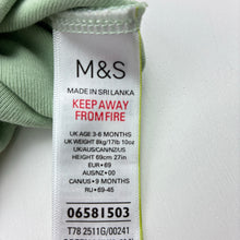 Load image into Gallery viewer, Girls M&amp;S, green cotton romper, FUC, size 00,  