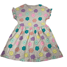 Load image into Gallery viewer, Girls M&amp;S, floral cotton short sleeve dress, EUC, size 7, L: 57cm