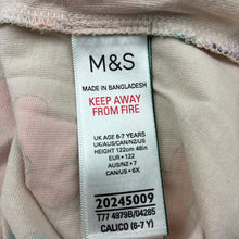 Load image into Gallery viewer, Girls M&amp;S, floral cotton short sleeve dress, EUC, size 7, L: 57cm