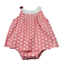 Load image into Gallery viewer, Girls Love Henry, pink &amp; white spot summer romper, FUC, size 1,  
