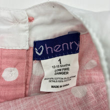 Load image into Gallery viewer, Girls Love Henry, pink &amp; white spot summer romper, FUC, size 1,  