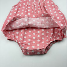 Load image into Gallery viewer, Girls Love Henry, pink &amp; white spot summer romper, FUC, size 1,  