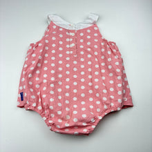 Load image into Gallery viewer, Girls Love Henry, pink &amp; white spot summer romper, FUC, size 1,  
