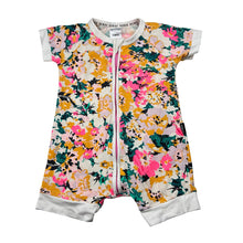 Load image into Gallery viewer, Girls Bonds, floral zip wondersuit / zippy / romper, FUC, size 00,  