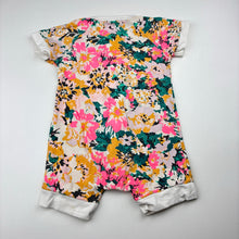 Load image into Gallery viewer, Girls Bonds, floral zip wondersuit / zippy / romper, FUC, size 00,  