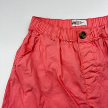 Load image into Gallery viewer, Unisex H&amp;M, lightweight coral cotton shorts, elasticated, EUC, size 8,  