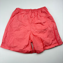 Load image into Gallery viewer, Unisex H&amp;M, lightweight coral cotton shorts, elasticated, EUC, size 8,  