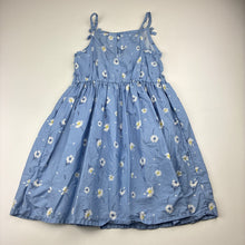 Load image into Gallery viewer, Girls George, lightweight floral cotton summer dress, FUC, size 4-5, L: 59cm