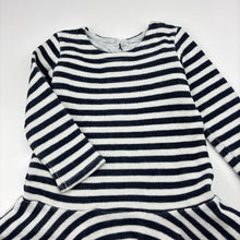 Load image into Gallery viewer, Girls Seed, cotton blend knit long sleeve dress, GUC, size 1, L: 40cm