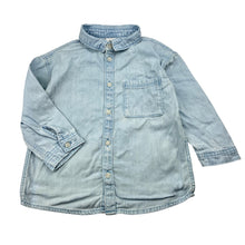 Load image into Gallery viewer, Boys H&amp;M, chambray cotton long sleeve shirt, FUC, size 2,  
