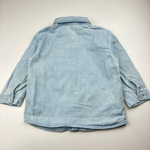 Load image into Gallery viewer, Boys H&amp;M, chambray cotton long sleeve shirt, FUC, size 2,  