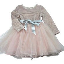 Load image into Gallery viewer, Girls Origami, tulle long sleeve party dress, marks back sleeves, FUC, size 2, L: 47cm