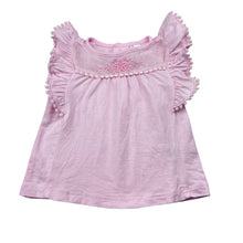 Load image into Gallery viewer, Girls Dymples, embroidered pink cotton top, FUC, size 00,  