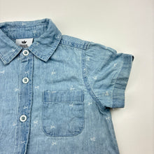 Load image into Gallery viewer, Boys YOUNG ORIGINAL, lightweight chambray cotton short sleeve shirt, FUC, size 1,  