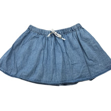 Load image into Gallery viewer, Girls H&amp;T, lightweight chambray cotton skirt, elasticated, GUC, size 4,  