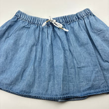 Load image into Gallery viewer, Girls H&amp;T, lightweight chambray cotton skirt, elasticated, GUC, size 4,  