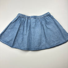 Load image into Gallery viewer, Girls H&amp;T, lightweight chambray cotton skirt, elasticated, GUC, size 4,  