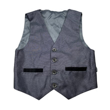 Load image into Gallery viewer, Boys Mini World, grey/metallic silver formal / suit vest / waistcoat, EUC, size 5,  