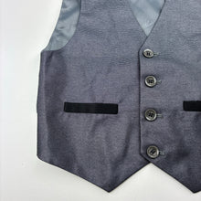 Load image into Gallery viewer, Boys Mini World, grey/metallic silver formal / suit vest / waistcoat, EUC, size 5,  