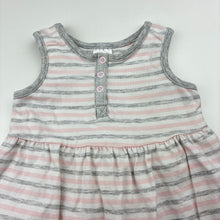 Load image into Gallery viewer, Girls Target, stretchy striped casual dress, GUC, size 0, L: 36cm