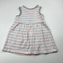 Load image into Gallery viewer, Girls Target, stretchy striped casual dress, GUC, size 0, L: 36cm