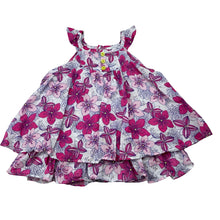 Load image into Gallery viewer, Girls Target, lightweight floral cotton summer dress, GUC, size 0, L: 34cm