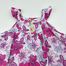 Load image into Gallery viewer, Girls Target, lightweight floral cotton summer dress, GUC, size 0, L: 34cm