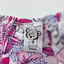 Load image into Gallery viewer, Girls Target, lightweight floral cotton summer dress, GUC, size 0, L: 34cm