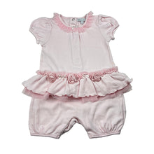Load image into Gallery viewer, Girls ZIP ZAP, pink cotton romper, marks left waist, FUC, size 00,  