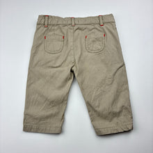 Load image into Gallery viewer, Boys purebaby, lightweight organic cotton pants, adjustable, FUC, size 00,  