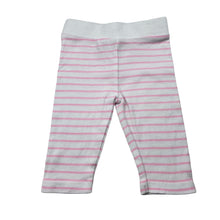 Load image into Gallery viewer, Girls Sprout, striped cotton leggings / bottoms, EUC, size 000,  