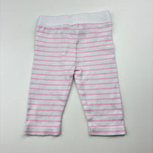 Load image into Gallery viewer, Girls Sprout, striped cotton leggings / bottoms, EUC, size 000,  