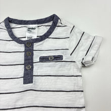 Load image into Gallery viewer, Boys Anko, striped cotton bodysuit / romper, EUC, size 000,  