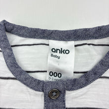 Load image into Gallery viewer, Boys Anko, striped cotton bodysuit / romper, EUC, size 000,  