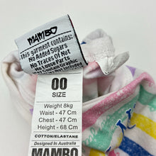 Load image into Gallery viewer, Girls MAMBO, stretchy striped singletsuit romper, GUC, size 00,  