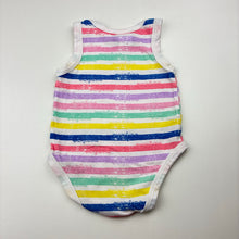 Load image into Gallery viewer, Girls MAMBO, stretchy striped singletsuit romper, GUC, size 00,  