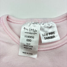 Load image into Gallery viewer, Girls Tiny Little Wonders, pink cotton bodysuit / romper, GUC, size 000,  