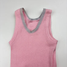 Load image into Gallery viewer, Girls Bonds, pink ribbed cotton singlet top, GUC, size 000,  